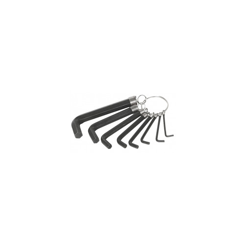 Cles 6 pans sur anneau 8 clés : 2 / 3 / 4 / 5 / 5,5 / 6 / 8 / 10 mm. - AXIAN