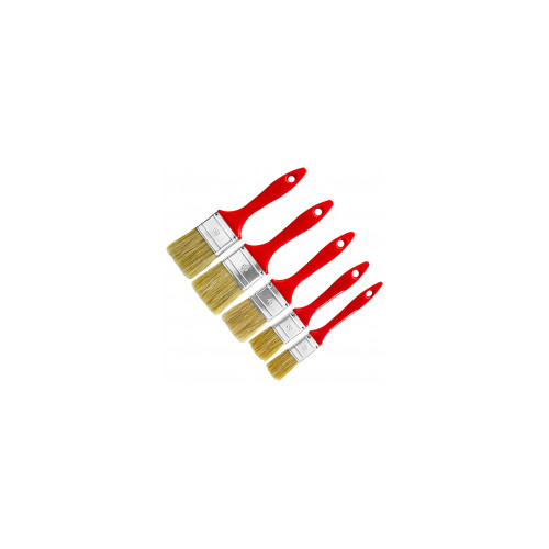 Jeu de 5 pinceaux plats 20 - 30 - 40 - 50 (x2) mm - AXIAN