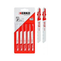 Lames de scies sauteuses hss pour metaux 5 lames T118B 14 tpi (1,8 mm) 'T' 50 mm Tôles 2 à 6 mm d'épais - Erko