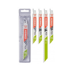 Lames de scie sabre bi-metal pour metaux 5 lames 14 tpi (1,8 mm) 150 x 19 x 0,9 mm - Erko