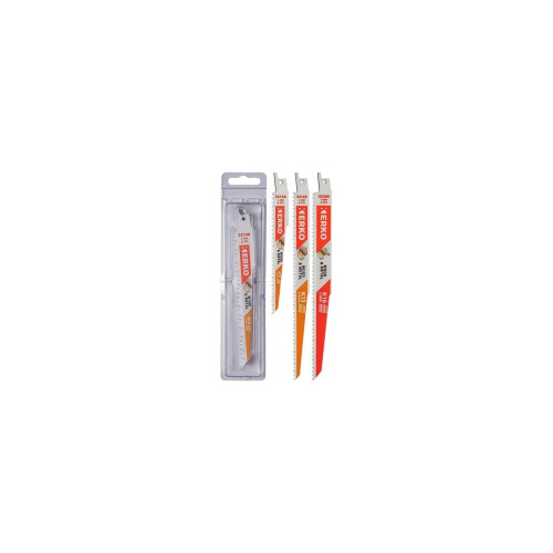 Lames de scie sabre bi-metal pour bois cloute 5 lames 6 tpi (4 mm) 228 x 19 x 1,3 mm - Erko