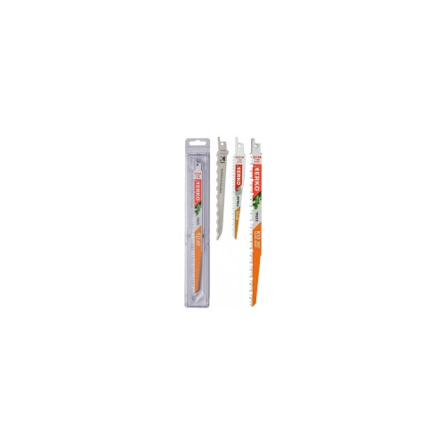 Lames de scie sabre hcs pour applications specifiques 5 lames spéciales bois vert 5 tpi (5 mm) 241 x 19 x ,13 mm - Erko