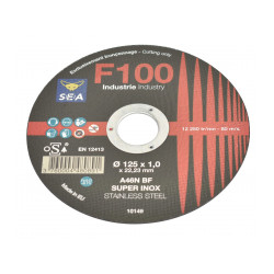 Disques a tronconner l’inox - serie ultra fine 1 disque 115 mm 22,2 mm 1,0 mm de marque OUTIFRANCE , référence: B9662400