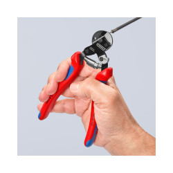 Coupe-câbles acier 95.62.160 160 mm Acier Ø4 mm / Elec. Ø6 mm 175 g - KNIPEX