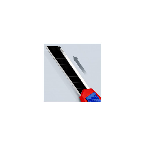 Cutter a dos de lame retractable- cutix Cutter 18 mm autobloquant + barre stabilisatrice - KNIPEX 