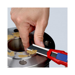 Cutter a dos de lame retractable- cutix Cutter 18 mm autobloquant + barre stabilisatrice - KNIPEX 