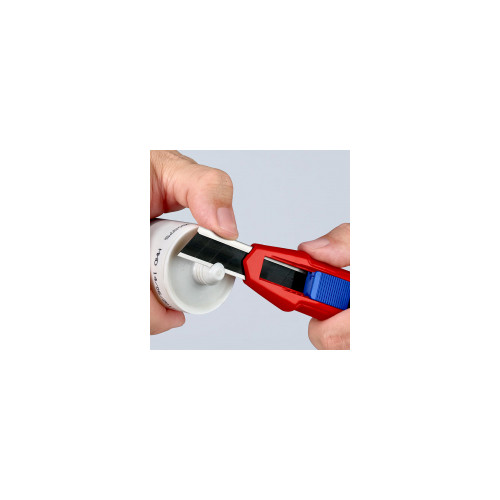 Cutter a dos de lame retractable- cutix Cutter 18 mm autobloquant + barre stabilisatrice - KNIPEX 