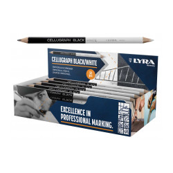 Crayon cellugraph black & white 1 crayon noir et blanc 240 mm - LYRA