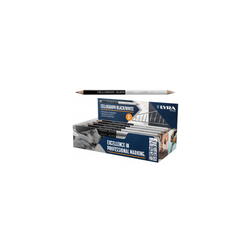 Crayon cellugraph black & white 1 crayon noir et blanc 240 mm - LYRA
