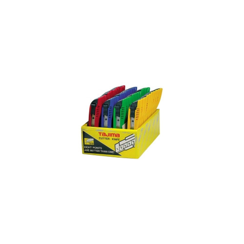Cutter 'endura' Présentoir 40 cutters 18 mm autobloquants - TAJIMA