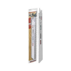 Lames de scie sabre bi-metal pour bois et metaux 2 lames 225 mm 10 / 14 tpi (2,5 / 1,8 mm) de marque Kreator, référence: B9677200