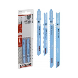 Lames de scie sauteuse hss pour metaux 2 lames 100 mm 8 tpi (3 mm) 'T' Aluminium de marque Kreator, référence: B9677300