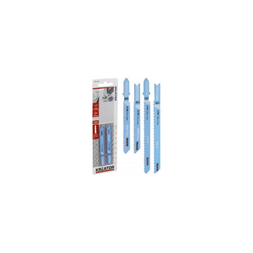 Lames de scie sauteuse hss pour metaux 2 lames 100 mm 8 tpi (3 mm) 'T' Aluminium - Kreator