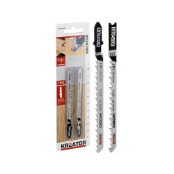 Lames de scie sauteuse hcs pour bois - coupe courbe 2 lames 100 mm 6 tpi (4 mm) 'U' Coupe courbe - Kreator