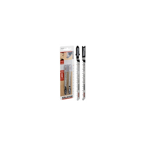 Lames de scie sauteuse hcs pour bois - coupe courbe 2 lames 100 mm 6 tpi (4 mm) 'U' Coupe courbe - Kreator