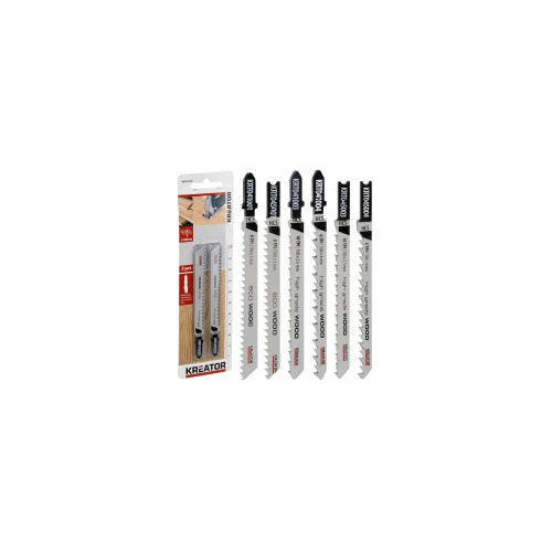 Lames de scie sauteuse hcs pour bois - coupe droite 2 lames 100 mm 6 tpi (4 mm) 'U' Coupe rapide - Kreator