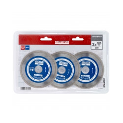 Disques diamant carrelage, faïence - promo 3 disques 125 mm 22,2 mm 1,9 mm - Kreator
