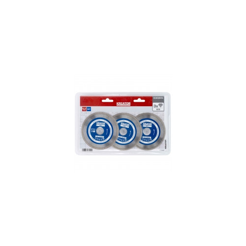 Disques diamant carrelage, faïence - promo 3 disques 125 mm 22,2 mm 1,9 mm - Kreator