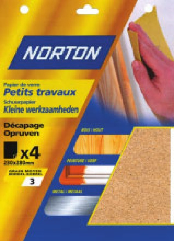 4 feuilles de papier silex (grain 5)