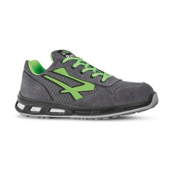 Chaussure de securite redlion point - s1 Gris / Vert fluo 40 - UPOWER