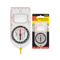 Boussole plaquette avec loupe 105 x 54 mm 2° 60 g de marque OUTIFRANCE , référence: B9585000