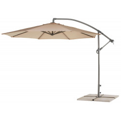 Parasol déporté VIENA-300 – Aluminium finition anthracite – Toile beige de marque HEVEA, référence: J3433800
