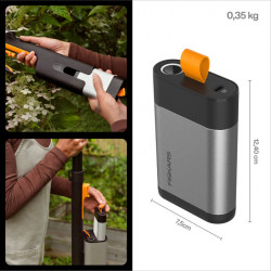 Batterie 12V-4Ah pour sécateurs ou coupe-branches à batterie Fiskars. Powerbank . Cable USB-C inclus. - FISKARS