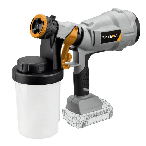 Pistolet à peinture sans fil - 18V - Réservoir 900 ml - Débit réglable - Batavia