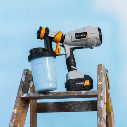 Pistolet à peinture sans fil - 18V - Réservoir 900 ml - Débit réglable - Batavia