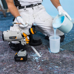 Pistolet à peinture sans fil - 18V - Réservoir 900 ml - Débit réglable - Batavia