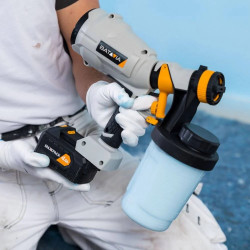 Pistolet à peinture sans fil - 18V - Réservoir 900 ml - Débit réglable - Batavia