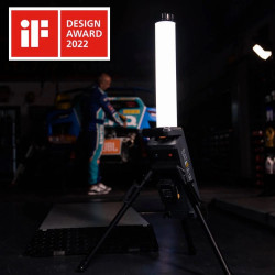 Lampe de chantier hybride LED - 18V 360° - Batterie 2,0 Ah + chargeur - Batavia