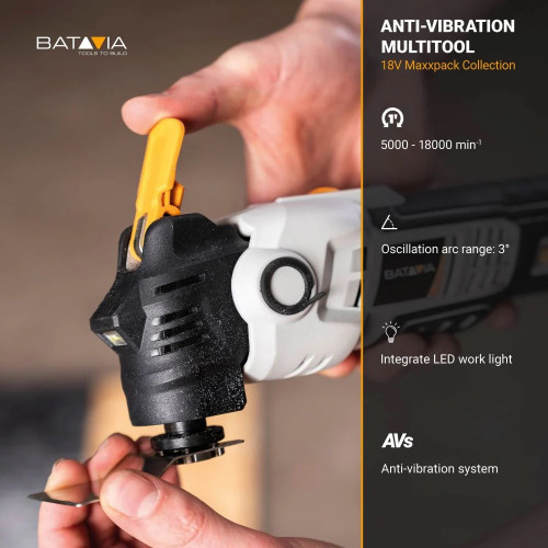 Outil multifonctions sans fil - Maxxpack 18V - anti-vibration - vendu sans batterie ni chargeur - Batavia