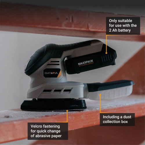 Ponceuse multifonction sans fil - Maxxpack 18V - vendue sans batterie ni chargeur - Batavia