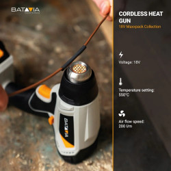 Décapeur thermique sans fil - Maxxpack 18V - 550°C - vendu sans batterie ni chargeur ni buses - Batavia