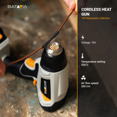 Décapeur thermique sans fil - Maxxpack 18V - 550°C - vendu sans batterie ni chargeur ni buses - Batavia