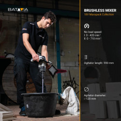 Mélangeur sans fil brushless - Maxxpack 18V - Ø120 mm - Batavia