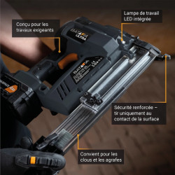 Cloueuse et agrafeuse sans fil - Maxxpack 18V - 18GA Ultra - vendue sans batterie ni chargeur - Batavia