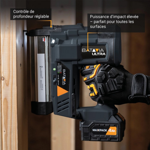 Cloueuse et agrafeuse sans fil - Maxxpack 18V - 18GA Ultra - vendue sans batterie ni chargeur - Batavia