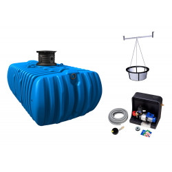 Kit cuve à enterrer FLAT HABITAT PREMIUM - 7000 L - GRAF 