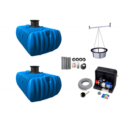 Kit cuve à enterrer FLAT HABITAT PREMIUM - 2x 7000 L (14000 L) - GRAF 