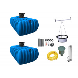 Kit cuve à enterrer FLAT CONFORT - 2 x 7000 L (14000 L) - GRAF 