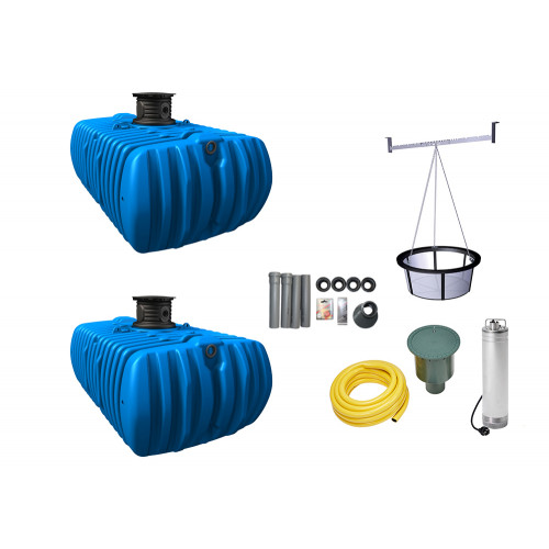 Kit cuve à enterrer FLAT CONFORT - 2 x 7000 L (14000 L) - GRAF 