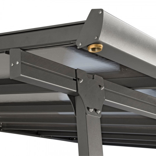 Toit terrasse aluminium - TT3042AL gris anthracite - 12,83 m² - polycarbonate 6 mm - HABRITA