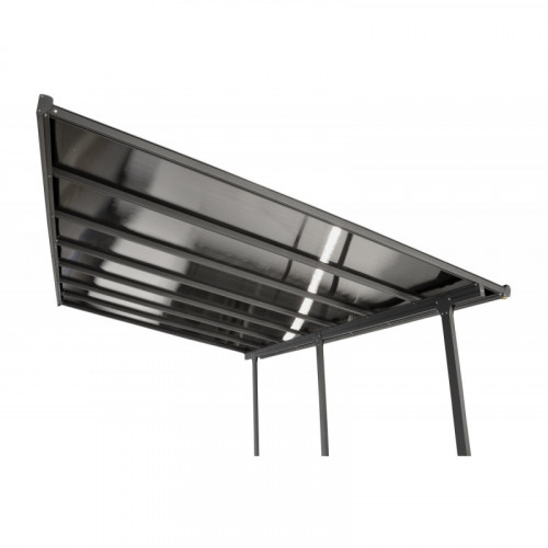 Toit terrasse aluminium - TT3042AL gris anthracite - 12,83 m² - polycarbonate 6 mm - HABRITA