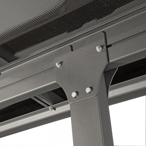 Toit terrasse aluminium - TT3042AL gris anthracite - 12,83 m² - polycarbonate 6 mm - HABRITA