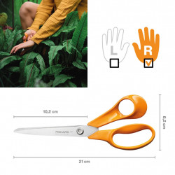 Ciseaux universels - 21 cm - acier inoxydable - usage maison, école et bureau - FISKARS