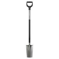 Petite bêche ergonomique - grise - coupe racines et sols rocheux - FISKARS
