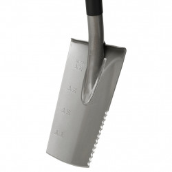 Petite bêche ergonomique - grise - coupe racines et sols rocheux - FISKARS