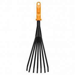 Petit râteau à feuilles - OneClick 12 cm - nettoyage précis des massifs de marque FISKARS, référence: J9697300